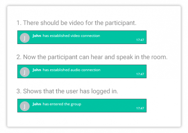 Notifications and Permissions in the Virtual Classroom When a participants enters the Virtual Classroom