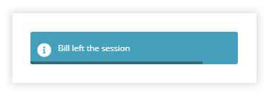 Notifications and Permissions in the Virtual Classroom Notification in the Virtual Classroom when a participant logs out