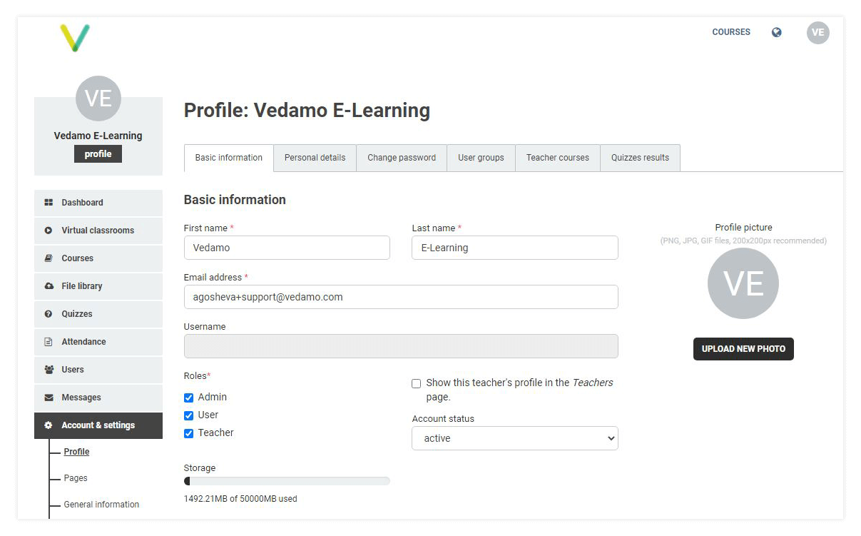 Change your address, name and username LMS Account and Settings: Changing your email address, name and username is optional