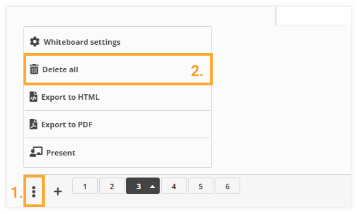 Virtual Classroom Online Whiteboard pages Whiteboard Sheets (Pages/Slides)