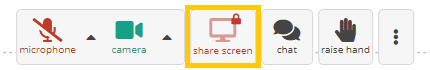 Participant Controls in the Virtual Classroom: Screen Share Not Allowed Participant Controls in the Virtual Classroom: Screen Share Not Allowed