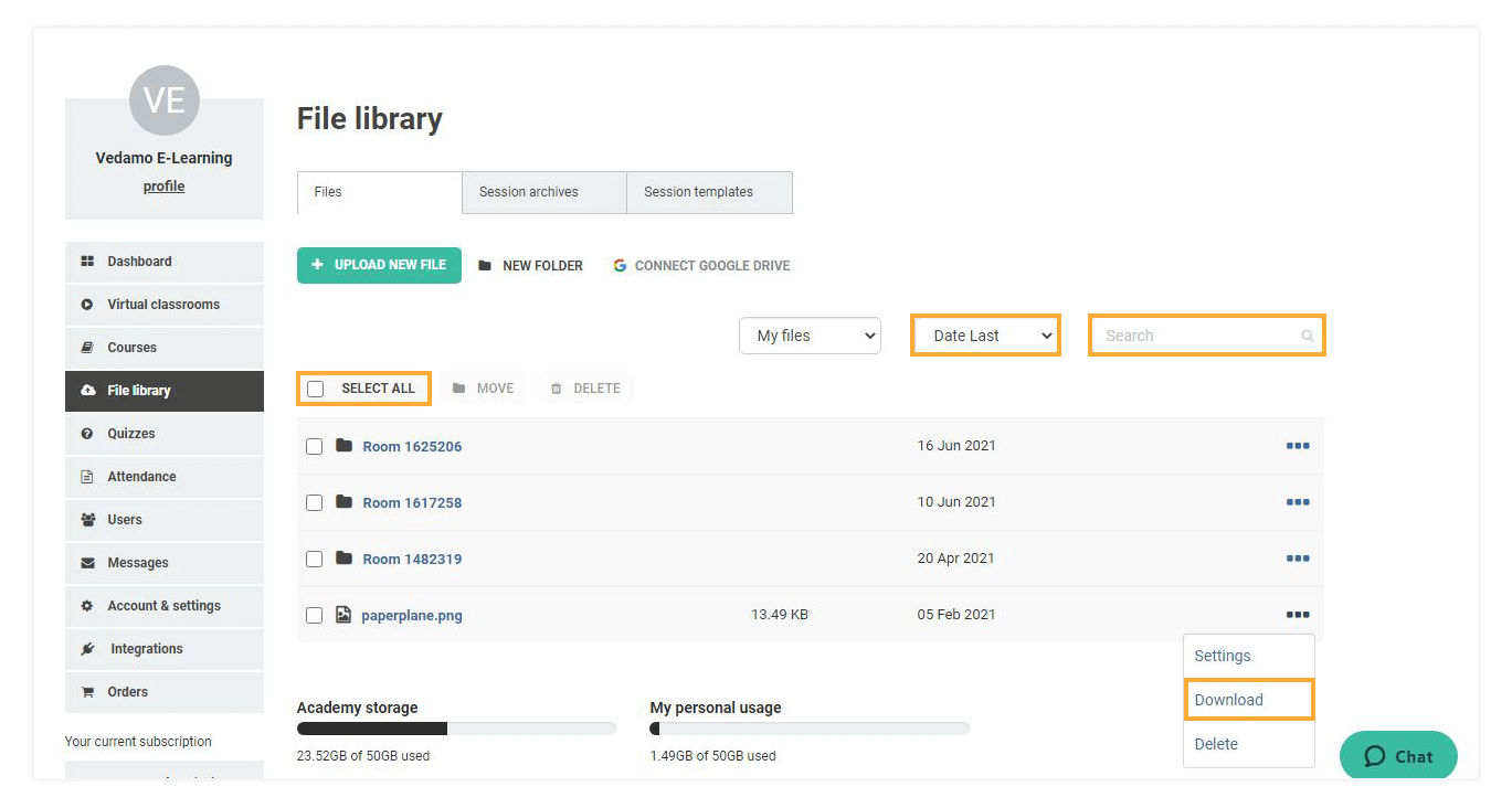 LMS File Library: LMS File library