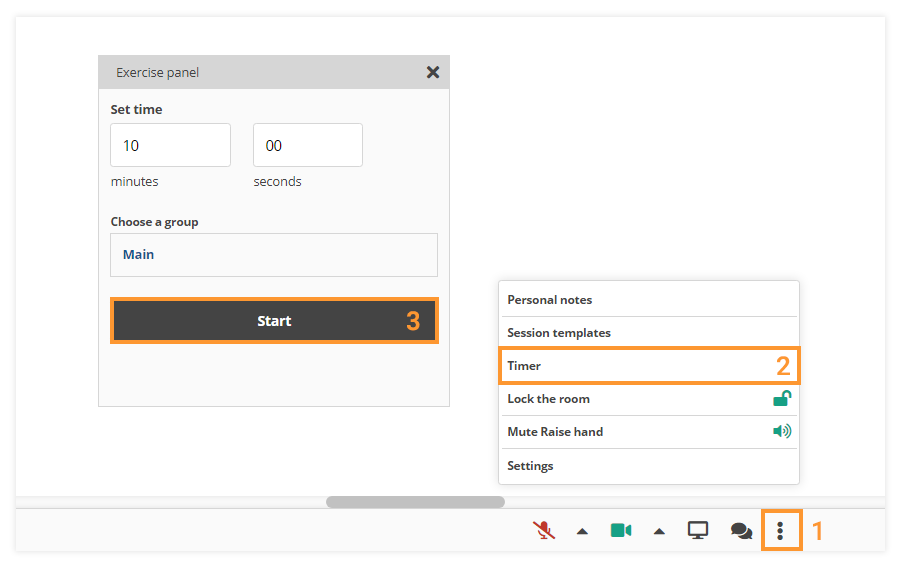Virtual Classroom Timer (Exercise Panel)