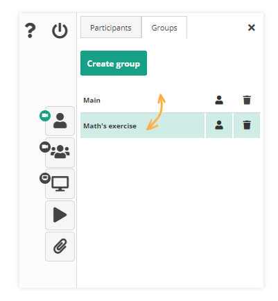 Switching between Groups in the Virtual Classroom Switching between different Groups
