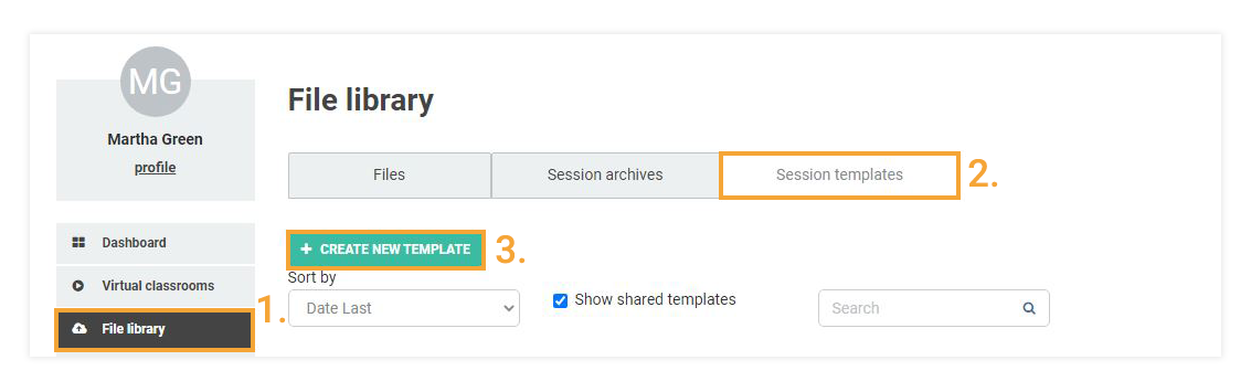 Virtual Classroom Templates: "Template" classroom Virtual Classroom Templates: "Template" classroom