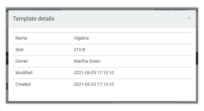 Virtual Classroom Templates: Template details Virtual Classroom Templates: Template details