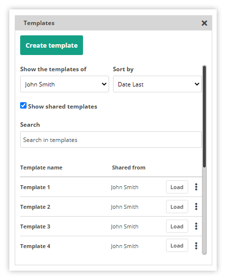 Virtual Classroom Templates: A new Template box