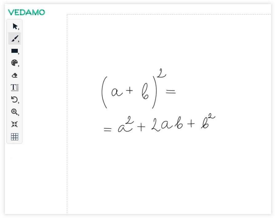 Virtual Classroom Online Whiteboard Tools: Use the brush too in order to draw on the whiteboard