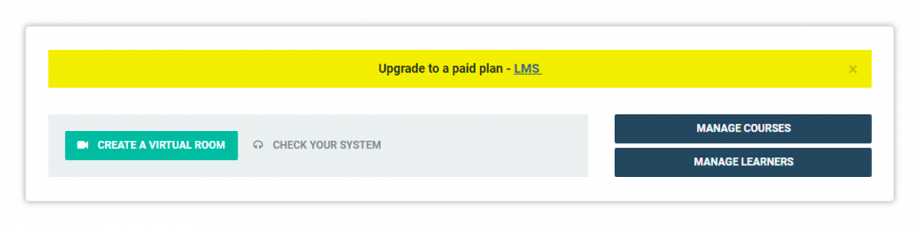 Your free lms dashboard The first thing you see is your Learning Management System's Dashboard