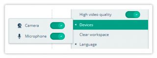 Virtual Classroom Dropdown menu Managing Devices from the Drop Down menu