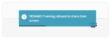 Notification when a participant refuses the screen share request from the host Notification when a participant refuses the screen share request from the host