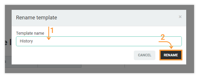 Virtual Classroom Templates: Rename a Template Virtual Classroom Templates: Rename a Template