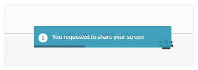 Screen share request notification Screen share request notification