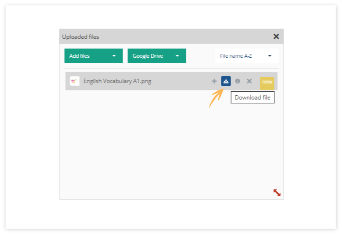 Virtual Classroom File Library: You and your students (if given permission) can download every file which has been uploaded in the Virtual Classroom