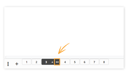 Virtual Classroom Online Whiteboard Pages: Via the arrow icon you can move the page and rearrange the order of the pages