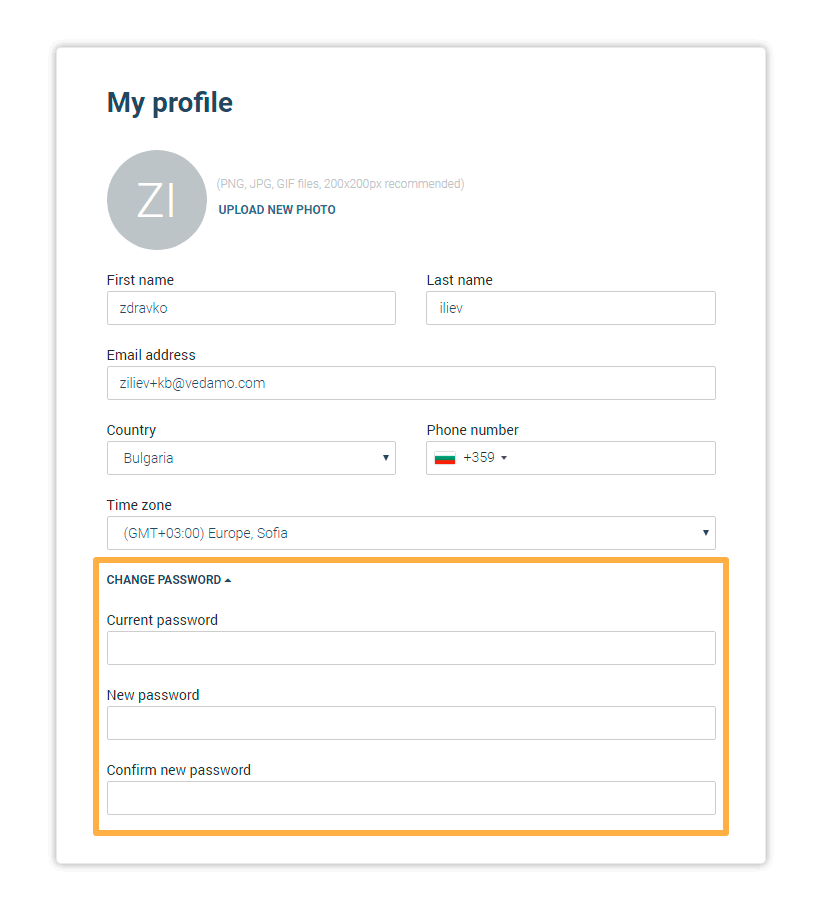 Every field could be edited and filled in with your personal information