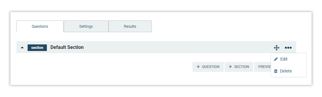If you want to edit a Quiz section click on Edit