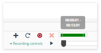 Interactive recordings: The recording controls will aid you in editing the recording accordingly