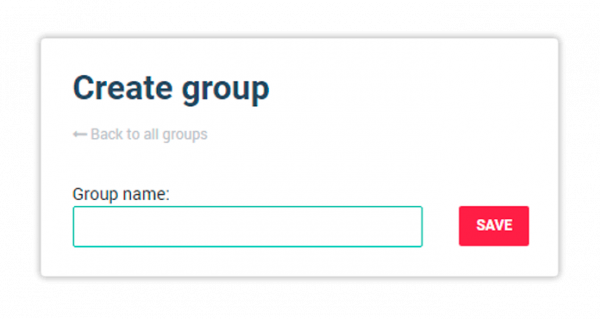 LMS User Groups Choose a name and create the group