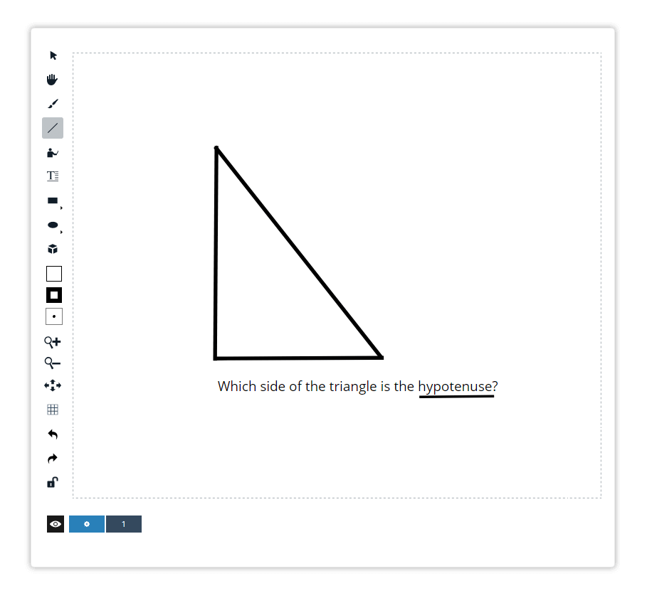 Virtual Classroom Online Whiteboard Tools Draw lines and geometric figures with the Line tool