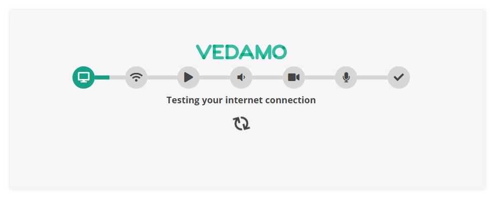 Virtual Classroom – System Check: Connectivity: Example of the connectivity check