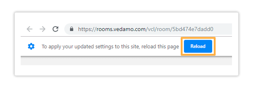 Allow your microphone: Microphone Denied error: Reload Vedamo web page