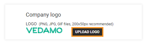 Custom Branding: Your company's logo will replace Vedamo's default logo