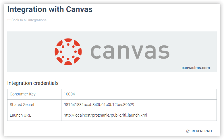 How to Integrate Vedamo Virtual Classroom with Open-Source Canvas LMS: Credentials for the Canvas integration