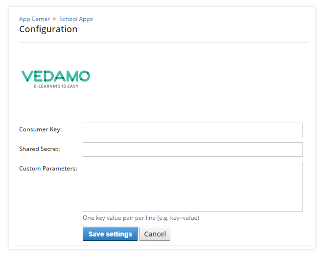 Consumer Key and Shared Secret fields needs to be filled in