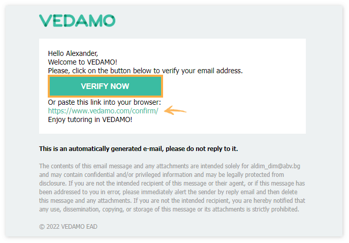Virtual Classroom Registration – Start for free Confirm your email address which finalizes the registration process