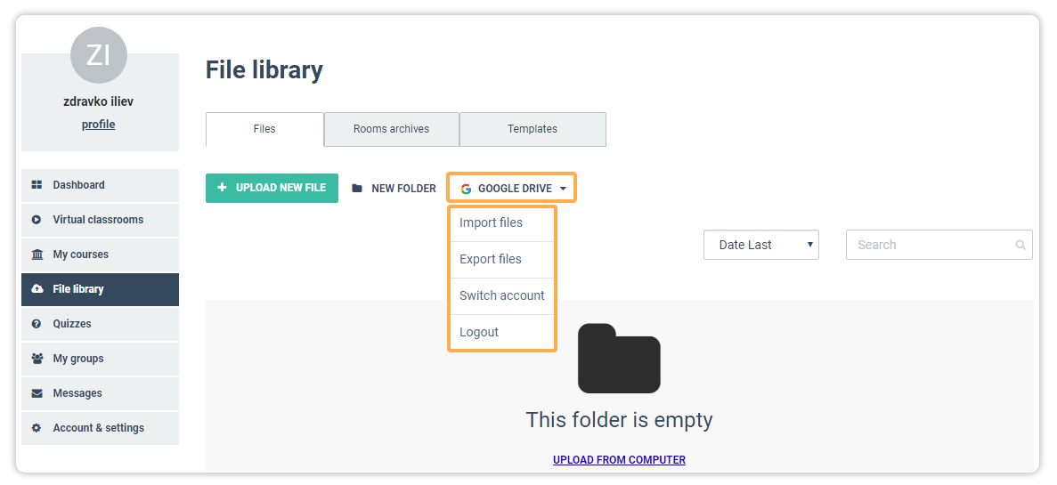 Vedamo and Google drive Vedamo File Library and Google Drive