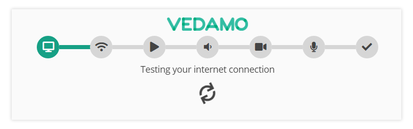 VEDAMO and Google Integrations: System check before entering the session 