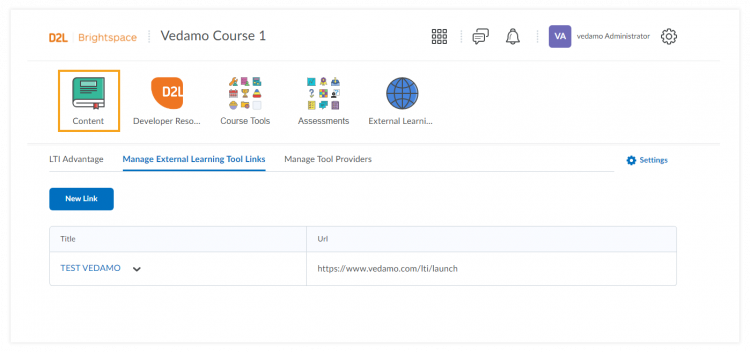 How to integrate Vedamo Virtual Classroom with Brightspace by D2L | VEDAMO