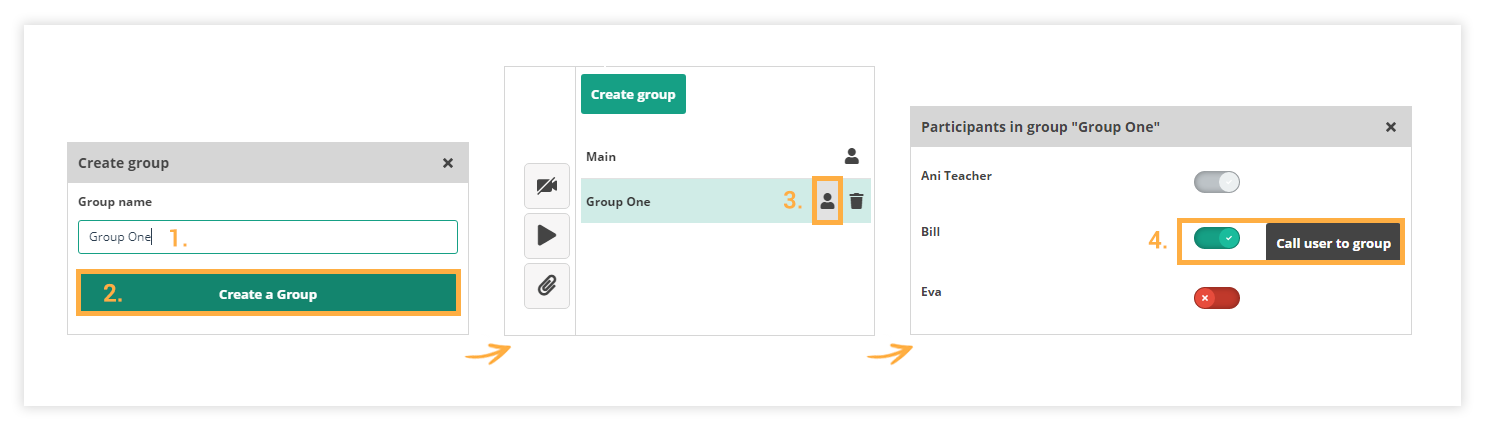 Create groups and add participants to groups in the Virtual Classroom Virtual Classroom Breakout Rooms Creation