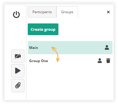 Switching between Groups in the Virtual Classroom Switching between different Groups