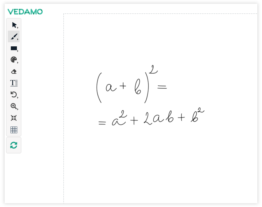 Use the brush too in order to draw on the whiteboard