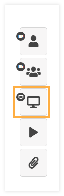 Individual video and Screen Share in the Virtual Classroom: Screen share button