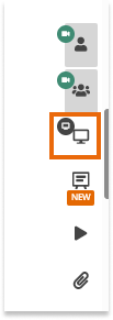 Individual video and Screen Share in the Virtual Classroom: Screen share button