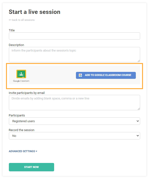 Vedamo and Google Integrations: Add to Google Classroom Course
