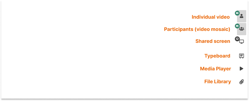 Individual video and Screen Share in the Virtual Classroom: Individual video