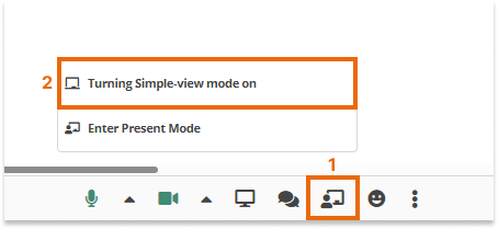Online Whiteboard Settings: Turning Simple-view mode on