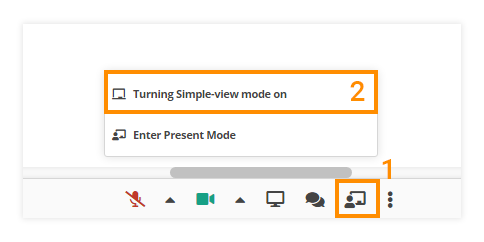 Online Whiteboard Settings: Turning Simple-view mode on
