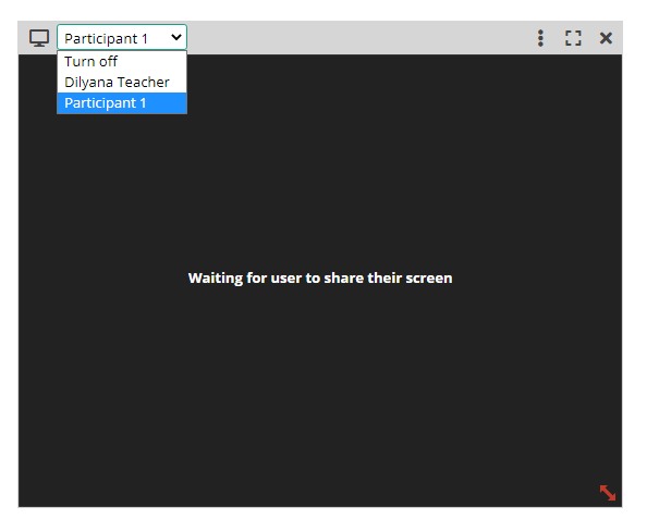 Individual video and Screen Share in the Virtual Classroom: Requesting Screen Share