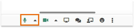 Sound Controls in the virtual classroom: Enabled microphone Sound Controls in the virtual classroom: Enabled microphone