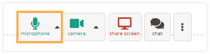Sound Controls in the virtual classroom: Enabled microphone Sound Controls in the virtual classroom: Enabled microphone