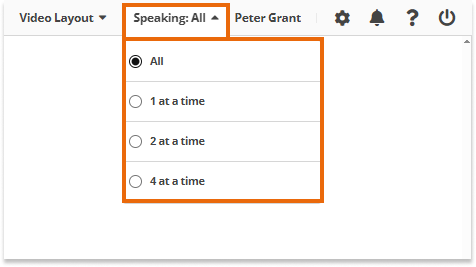 Sound Controls in the virtual classroom: single speaker function