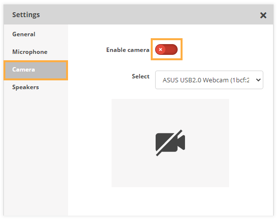 Camera Settings Camera Settings