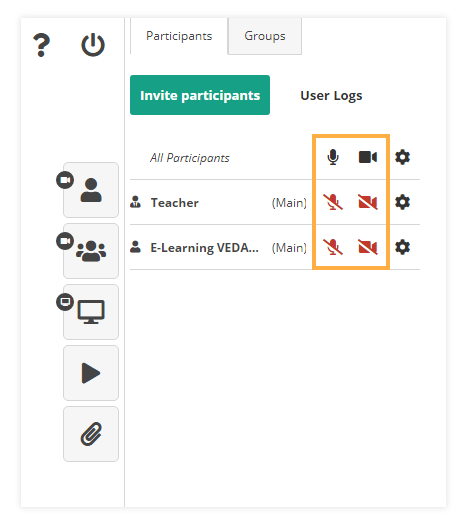 Quick All Participants' Settings Quick All Participants' Settings