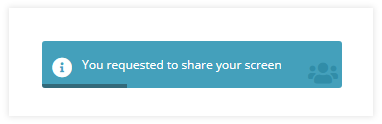 Screen share request notification Screen share request notification