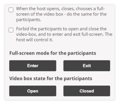 Video Boxes Settings: This option is turned ON by default. Video Boxes Settings: This option is turned ON by default.
